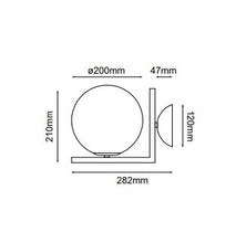 Cargar imagen en el visor de la galería, SONNE, ARBOTANTE DE PARED, ACABADO NEGRO Y CRISTAL OPALINO
