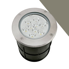 LUMINARIO PARA PISO LED Y OPTICA EXTERIOR 12W